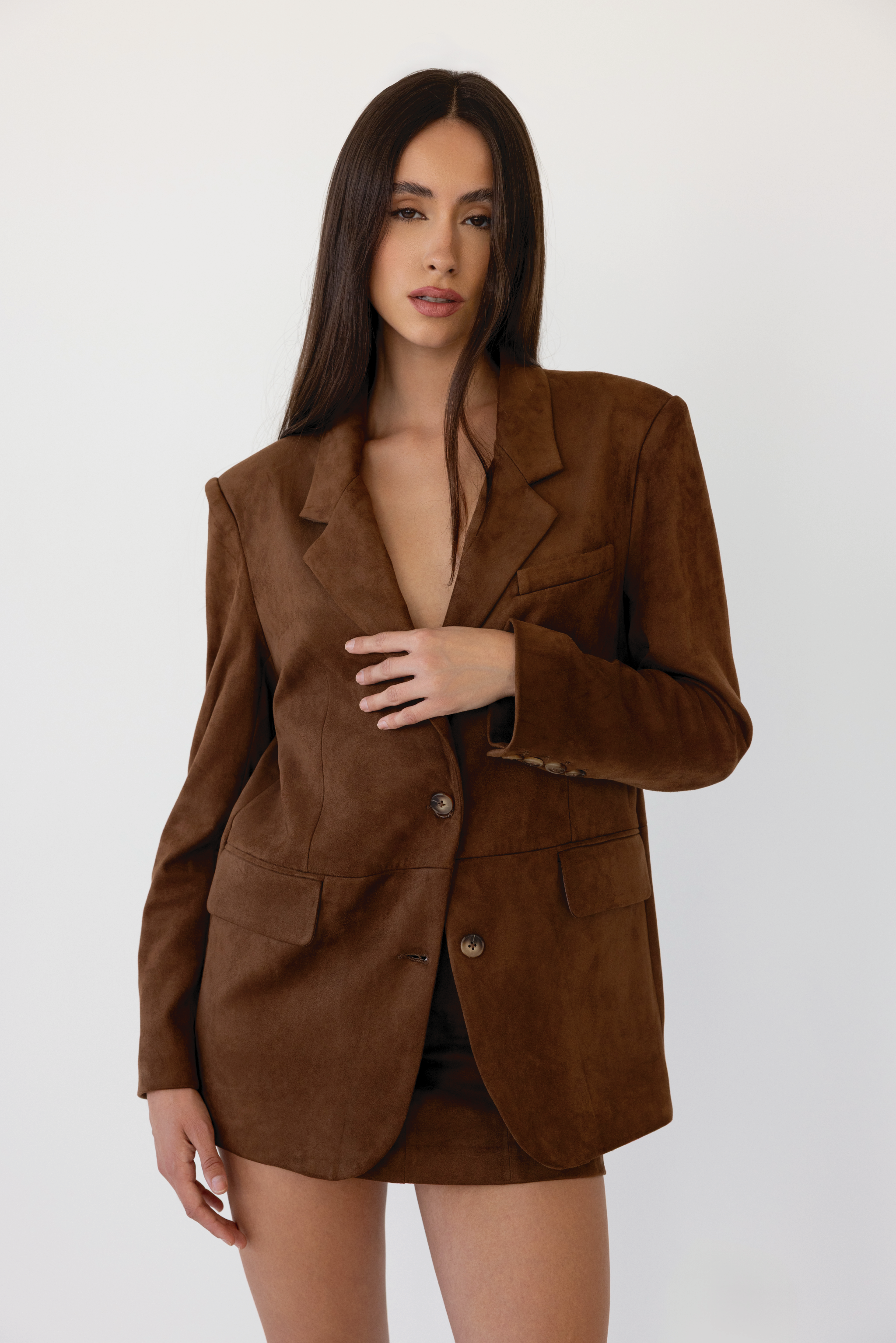 Hudson Vegan Suede Blazer