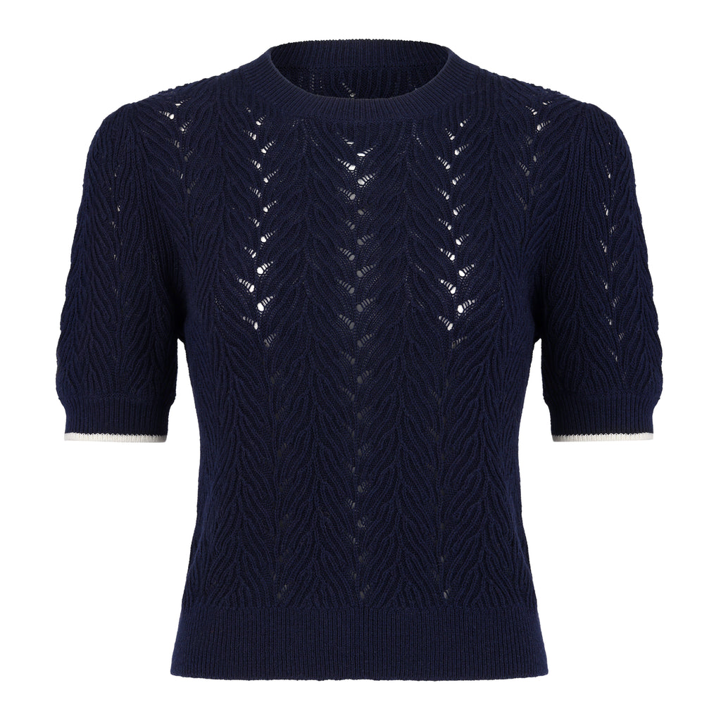 Geneva Pointelle Top