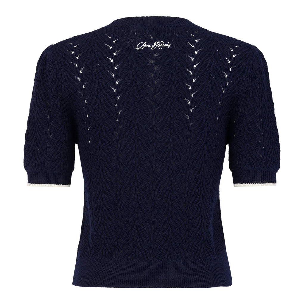 Geneva Pointelle Top
