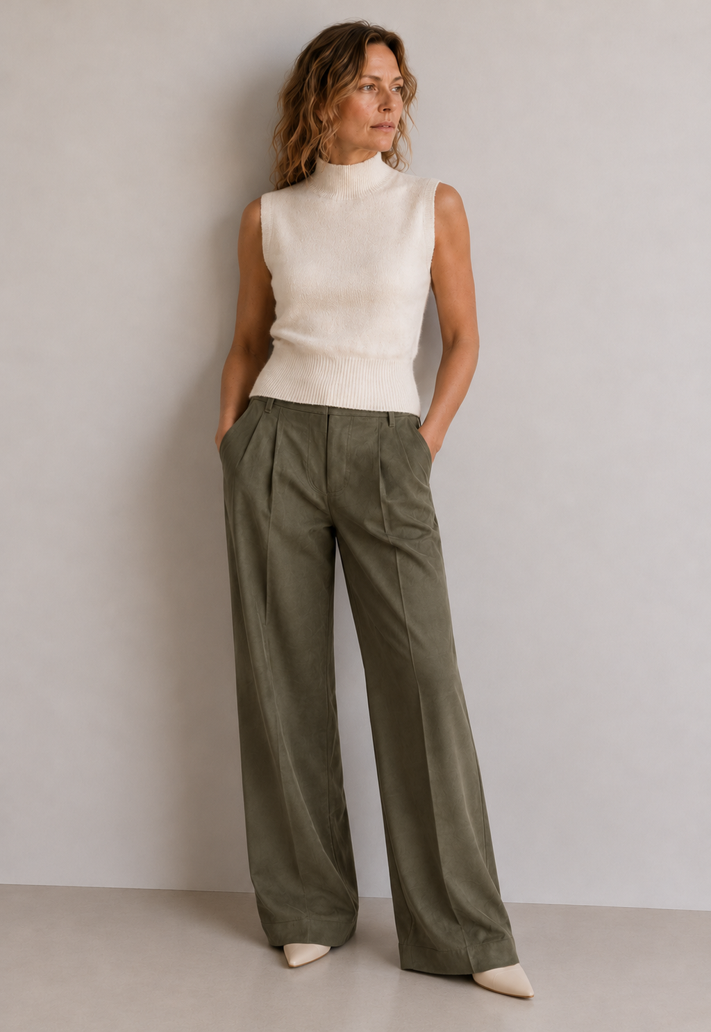 MONROE VEGAN SUEDE TROUSERS