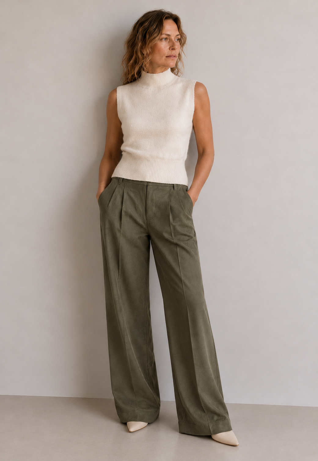 MONROE VEGAN SUEDE TROUSERS