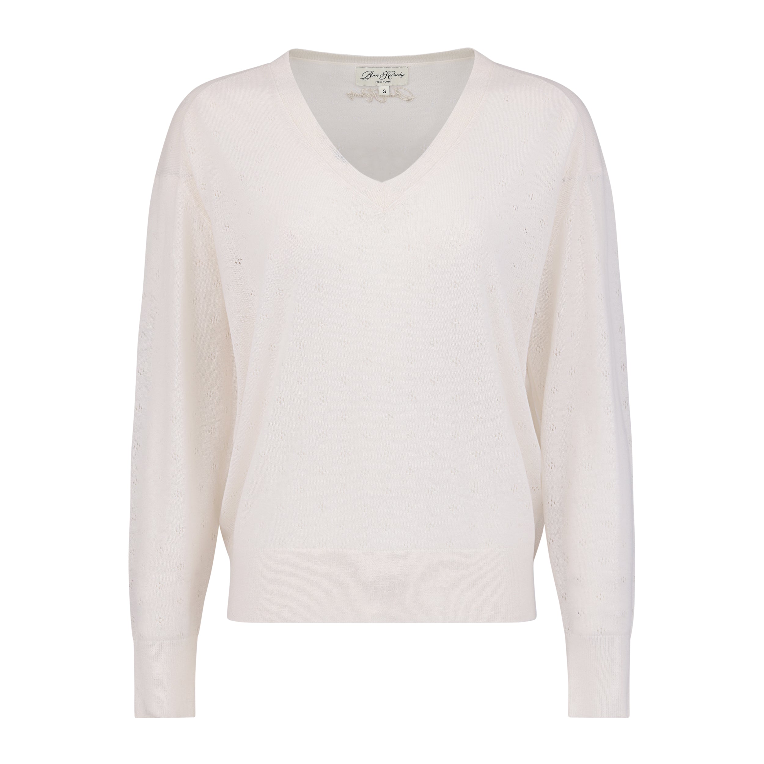 Nora Pointelle V-Neck